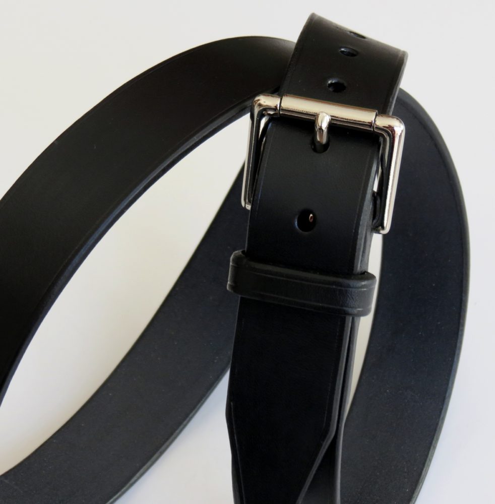 ceinture noire boucle blanche sur mesure made in france